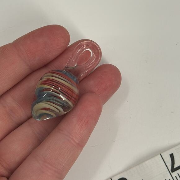 Art glass tear drop pendant - Picture 3 of 5